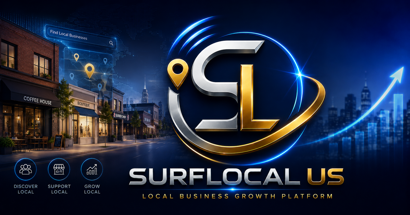 Surflocal US local search and business growth platform helping customers discover and support local businesses.